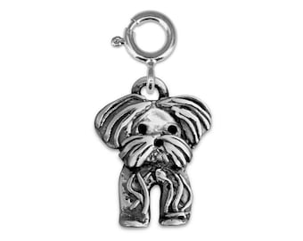 Sterling Silver Maltese Fluffy Puppy Charm