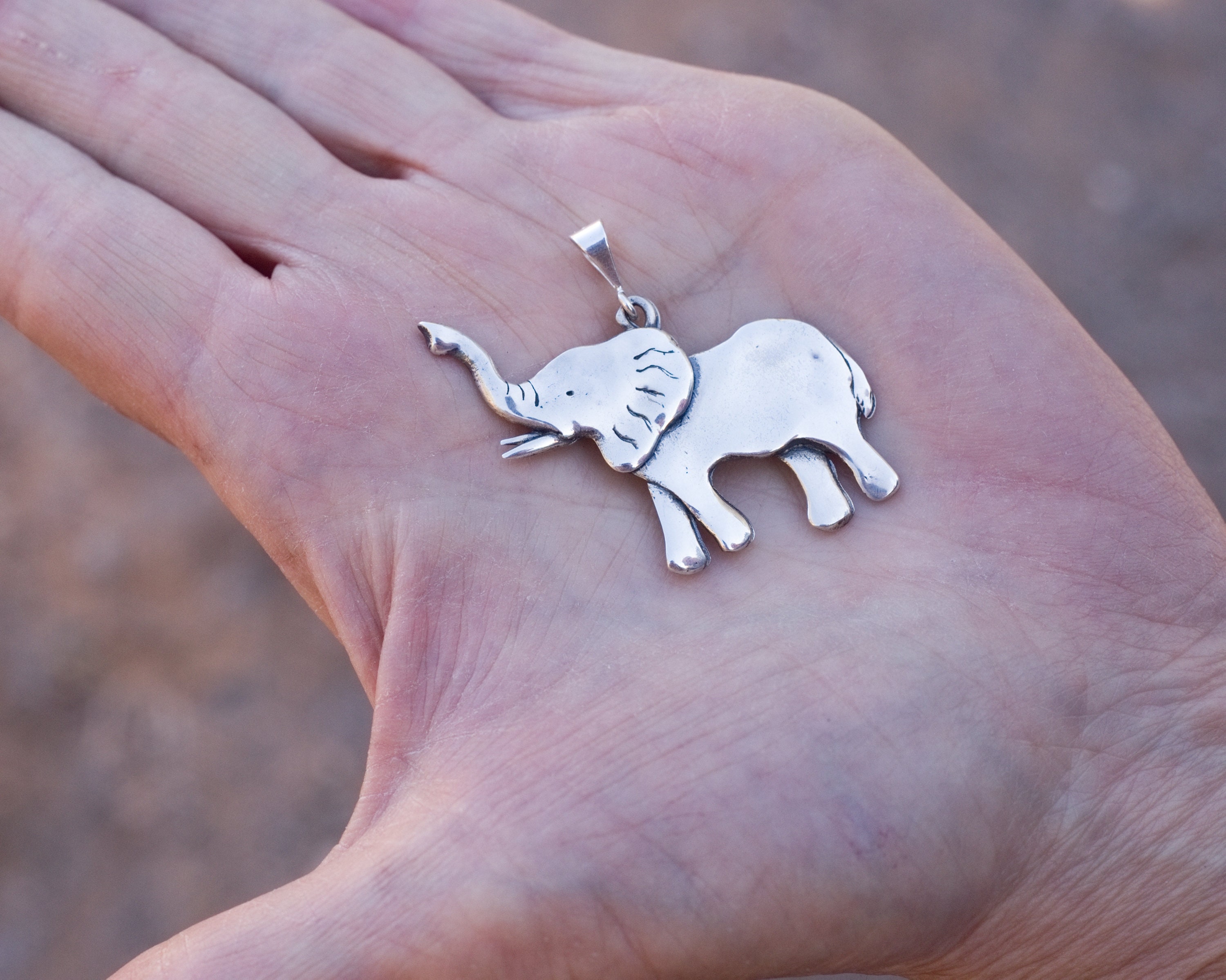 Set Di 2 Statuette Di Elefanti Appese Ricoperte Di Tessuto Sari - Foto 8