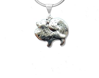Sterlingzilveren hanger Pommeren hond