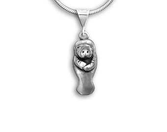 Manatee-hanger klein sterlingzilver