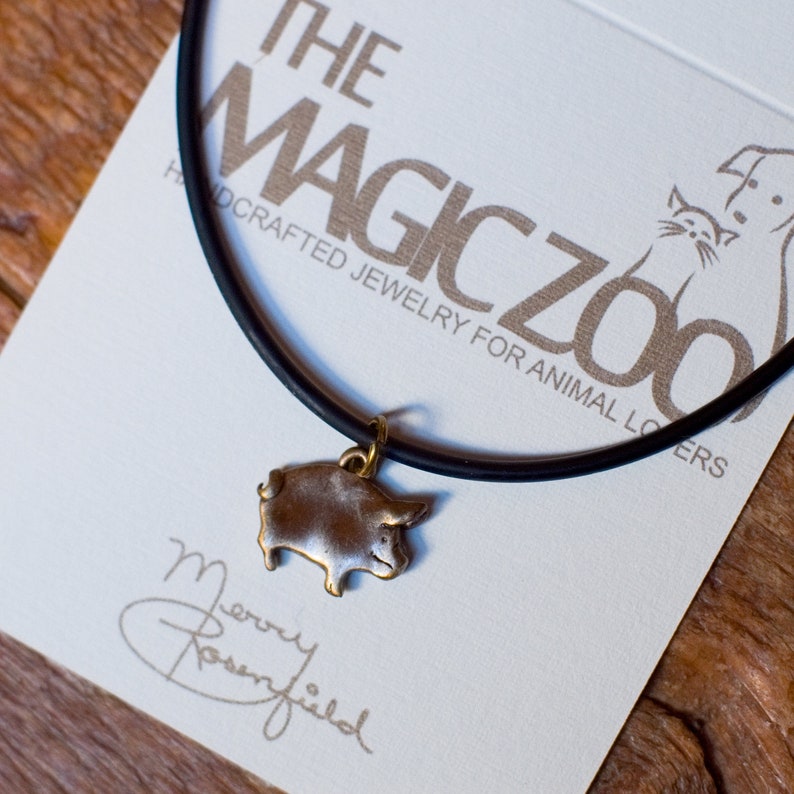 Bronze Pig Necklace image 3