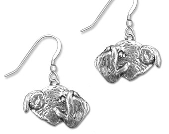 English Bulldog Earrings in Sterling Silver