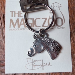 Pewter Horse Keychain
