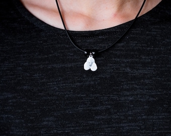 Enamel White Poodle Necklace