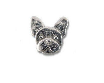 Silver Bulldog Head Design Lapel Pin Badge English Dog Bulldogs Pet Badges New 