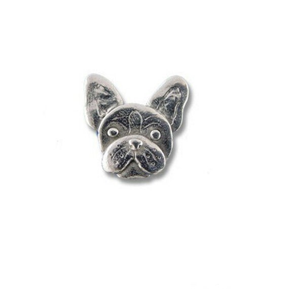 Dog Breed - Bulldog Face Charm Sterling Silver - Made in the USA Dog Breed - Bulldog Face Charm Sterling Silver - Made in the USA