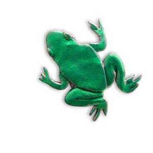Enamel Frog Pin in Green or Red