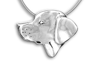 Labrador Retriever Pin Pendant Combination in Sterling Silver