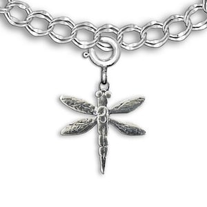 Dragonfly Charm for Charm Bracelet in Sterling Silver