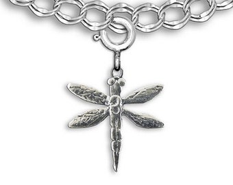 Dragonfly Charm for Charm Bracelet in Sterling Silver