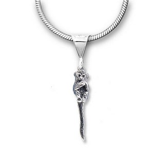 Squirrel Monkey Pendant Sterling Silver image 1