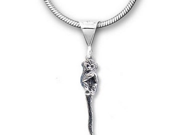 Squirrel Monkey Pendant Sterling Silver