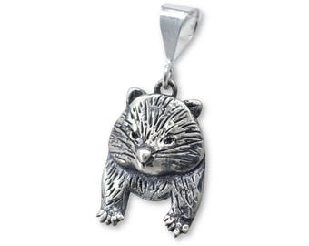 Wombat Pendant Sterling Silver