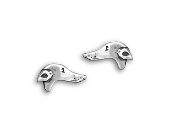 Greyhound Stud Earrings in Sterling Silver