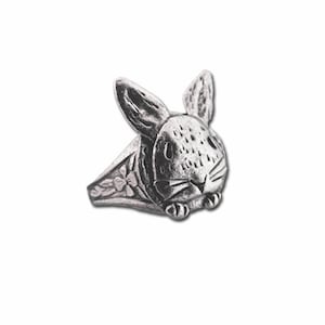 Pewter Bunny Adjustable Ring