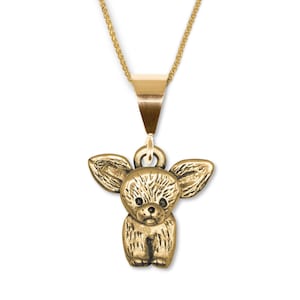 Chihuahua Puppy Pendant 14K Solid Gold