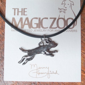 Pewter Dock Dog Necklace