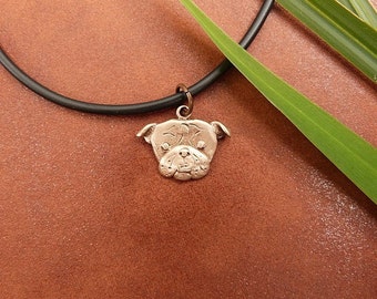 Bronze Bulldog Necklace