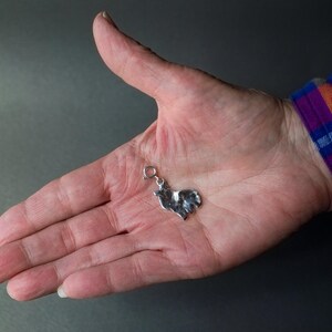 Ciondolo a forma di coniglio nano olandese per bracciale in argento sterling immagine 5