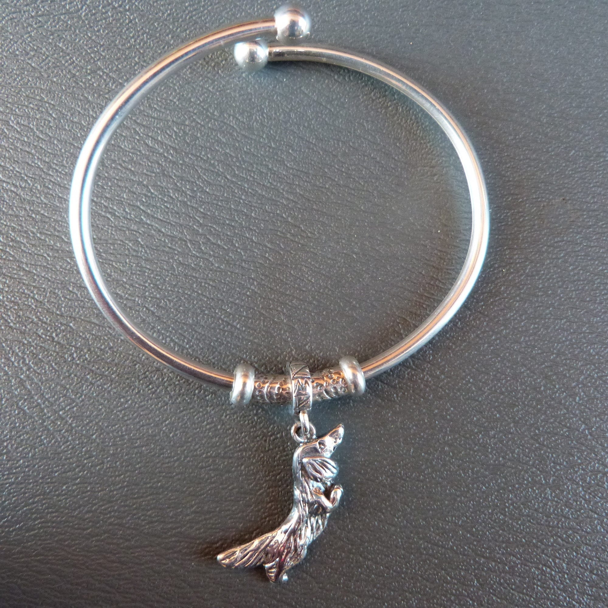 Longhair Dachshund Bracelet in Sterling Silver