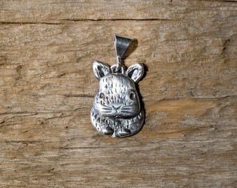 Netherland Dwarf Rabbit Small Pendant Sterling Silver