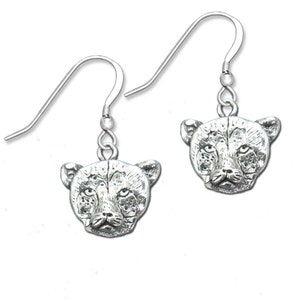 Cheetah Earrings Sterling Silver
