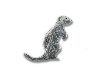 Ferret Lapel Pin in Pewter