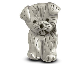 Pewter Small Yorkie Lapel Pin