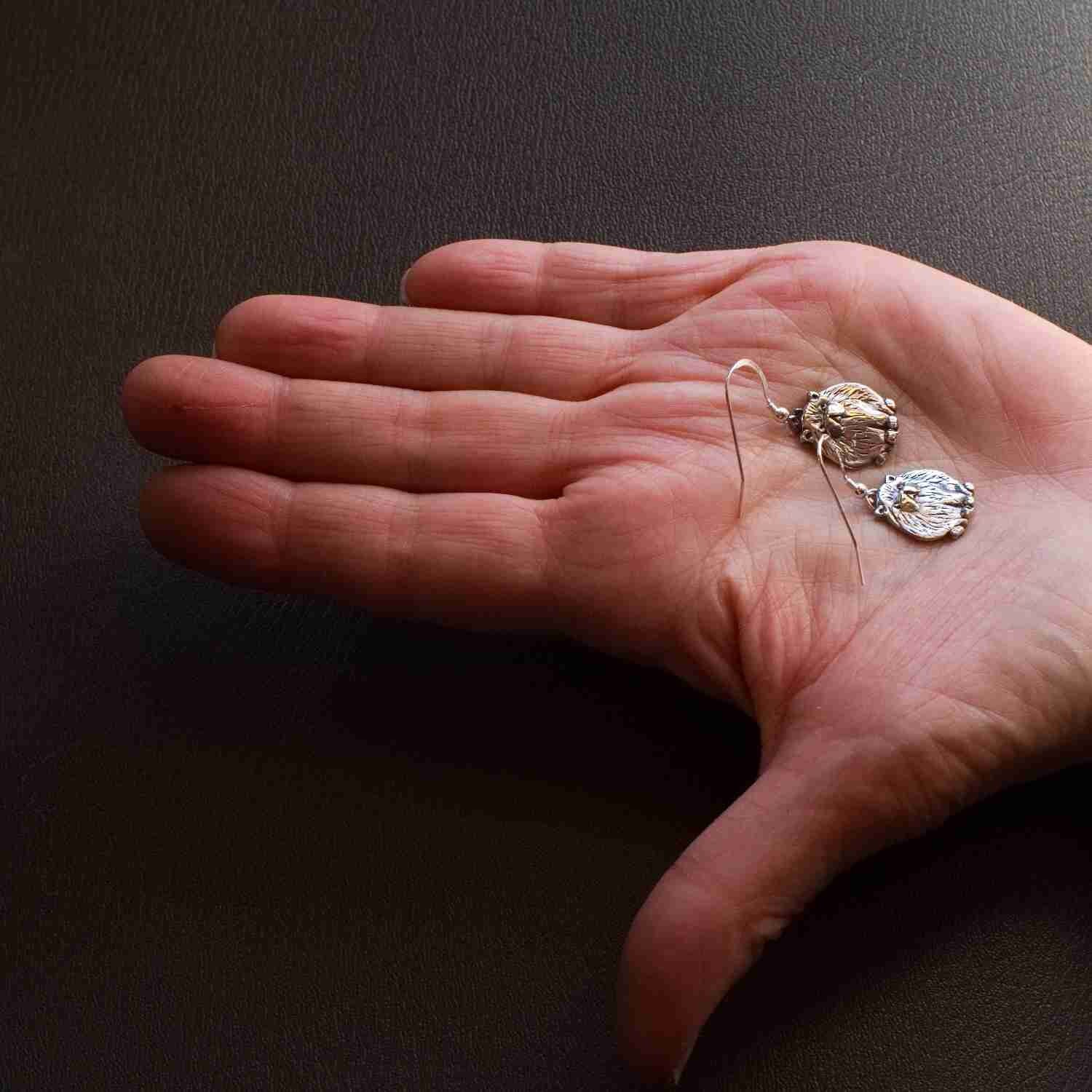 Boucles D'oreilles Argentées En Forme De Chat - Dormeuses Fantaisie Mignonnes Pour Femme