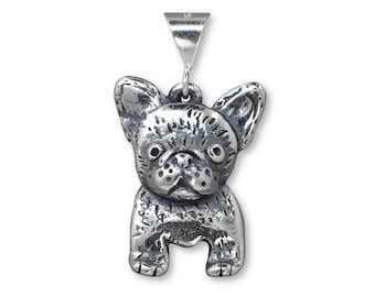 990 Sterling Silver French Bulldog Charm, French Bulldog Necklace Pendant, French Bulldog Jewelry