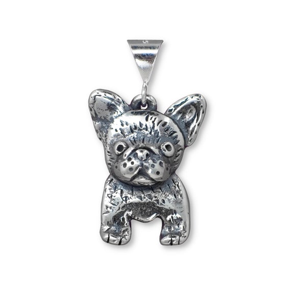 Französischer Bulldogge Welpe Anhänger in Sterling Silber - .de