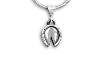 Horse Hoof Print Pendant in Sterling Silver