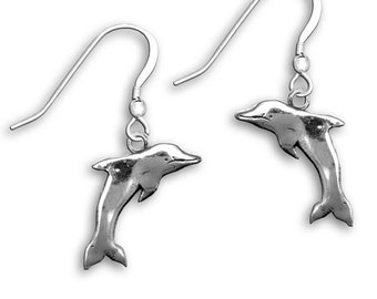 Collier Vintage Avec Pendentif Dauphin En Nacre - Chaine Métal - Bon état (occasion)