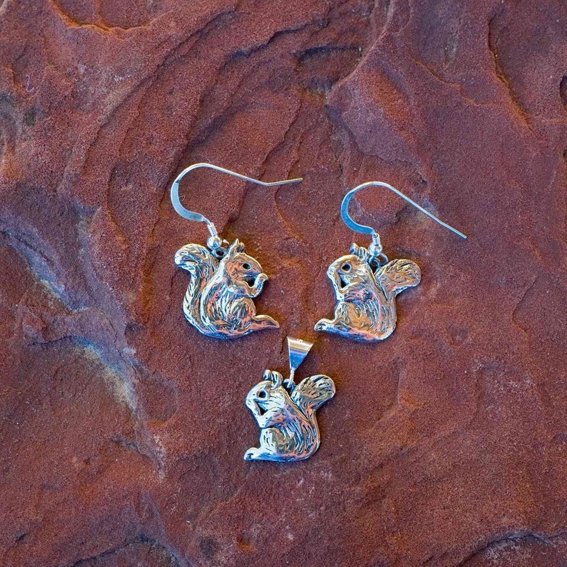 Squirrel jewelry Wildlife gifts Earrings Etsy