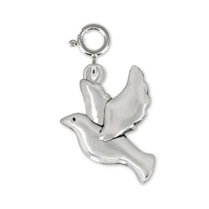 Dove Charm for Charm Bracelet in Sterling Silver