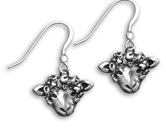 Sheep Earrings in Sterling Silver