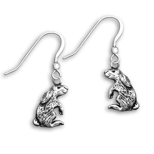 Rabbit Earrings Sterling Silver
