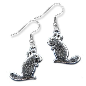 Pewter Chinchilla Earrings