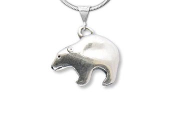 Polar Bear Pendant Sterling Silver
