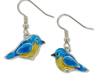 Enamel Bluebird Earrings