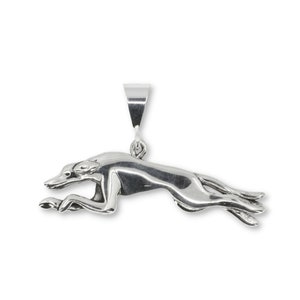 Running Greyhound Pendant in Sterling Silver