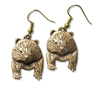 Bronze Wombat Earrings