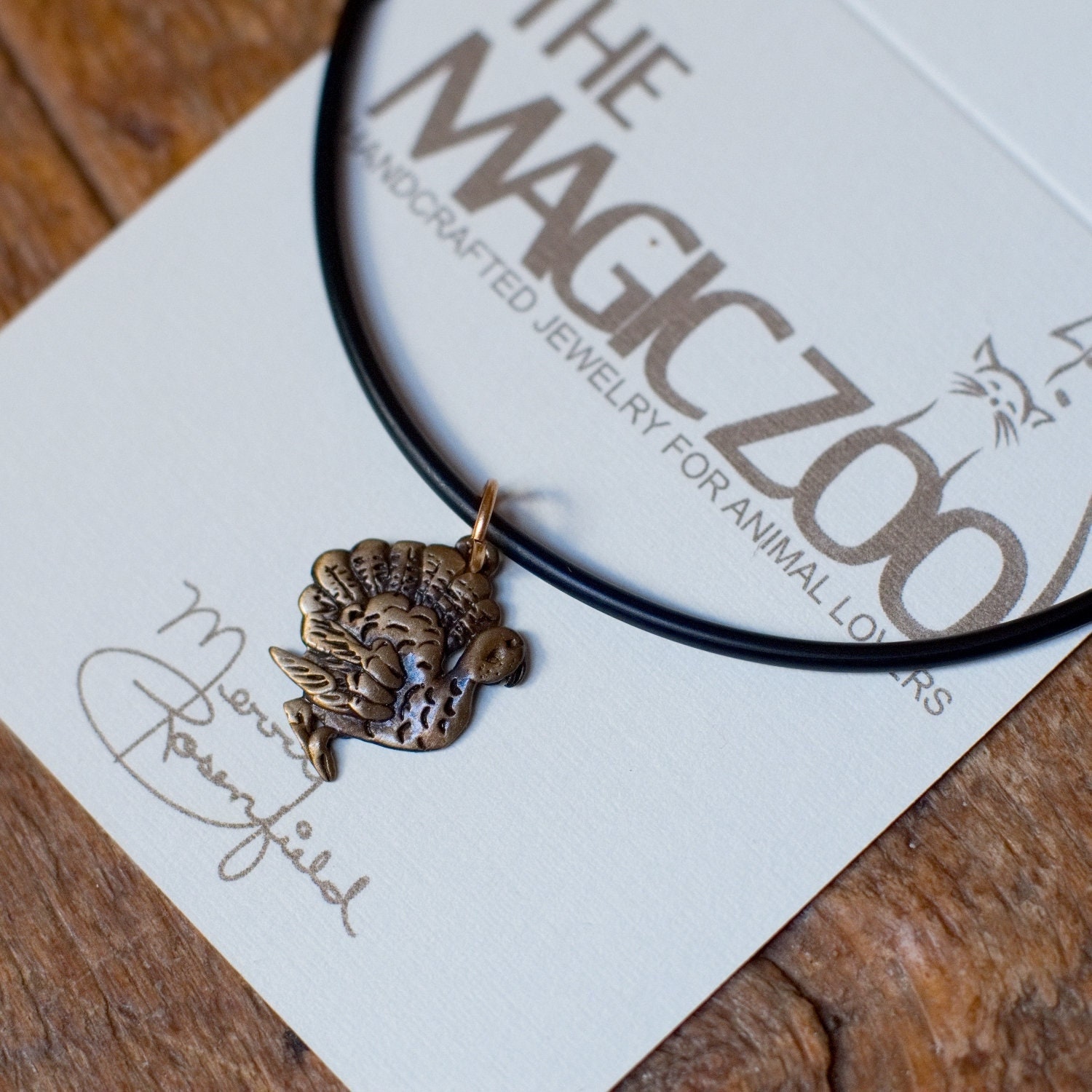 リンリン様オーダー作品　スワンとターキーの羽アクセサリー ブロンズターキーネックレス - Etsy 日本