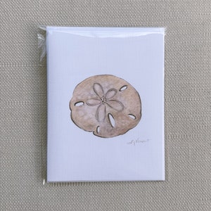 Sand dollar Greeting Cards, Pack of 3, Blank Inside, 4.25 x 5.5 image 4