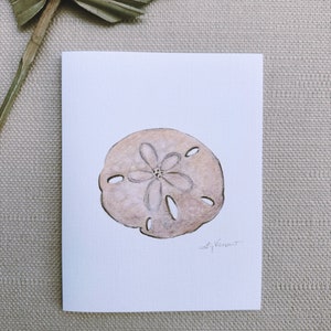 Sand dollar Greeting Cards, Pack of 3, Blank Inside, 4.25 x 5.5 image 2