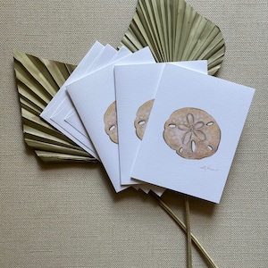 Sand Dollar Grußkarten, 3er Pack, innen leer