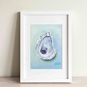 Oyster Shell II Wall Art Print - Acrylic Painting - Fine Art Print - Housewarming Gift - Giclee Print - Beach Decor - Beach Art