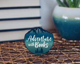 Adventure with Books - cutaway sticker