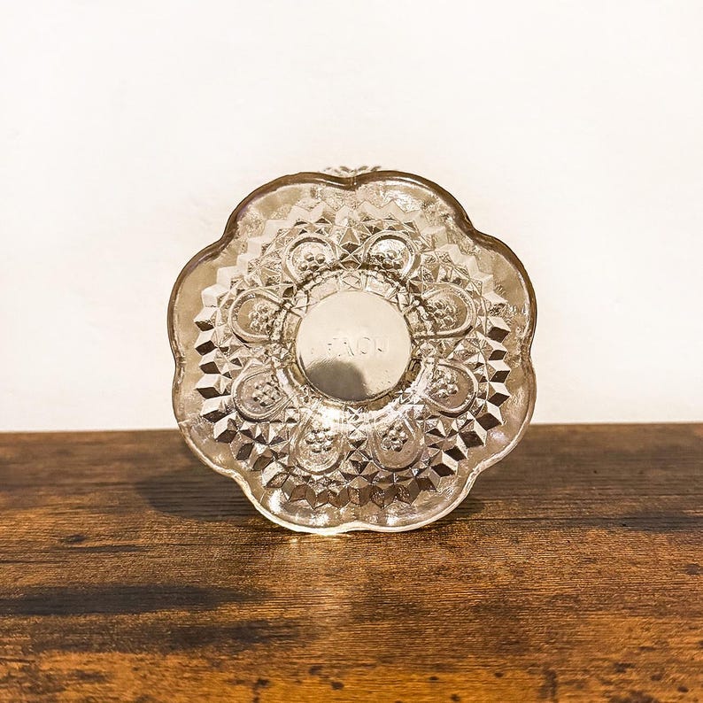 Vintage Avon Fostoria Pressed Glass Candle Holder, 1970s Floral Votive ...