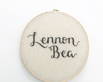 Calligraphy Personalized Name Embroidery Hoop. Wall Art. Custom Name Embroidery Hoop. Wall Hanging. Kids Room Decor. Home Design.